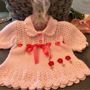 Hand Knitted Baby Dress